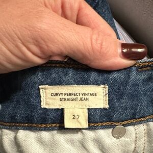 Madewell Curvy Perfect Vintage Straight Jeans in Blue